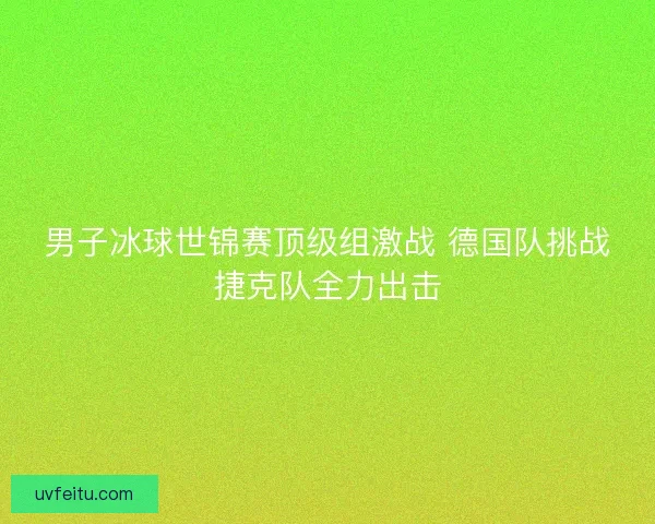 男子冰球世锦赛顶级组激战 德国队挑战捷克队全力出击 男子冰球世锦赛顶级组激战 德国队挑战捷克队全力出击